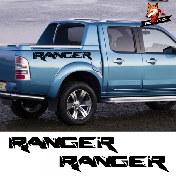 Vinyl Film Auto Sports Styling Decals Automobile Car Side Stickers Trunk Decoration Car Accessories For Ford Ranger 2Pcs